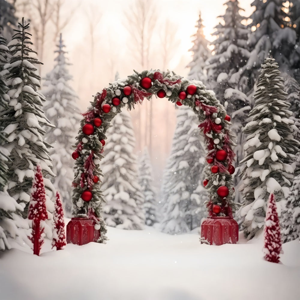 Holiday Wonderland Pathway with Snowy Arch Backdrop UK BRP8-127