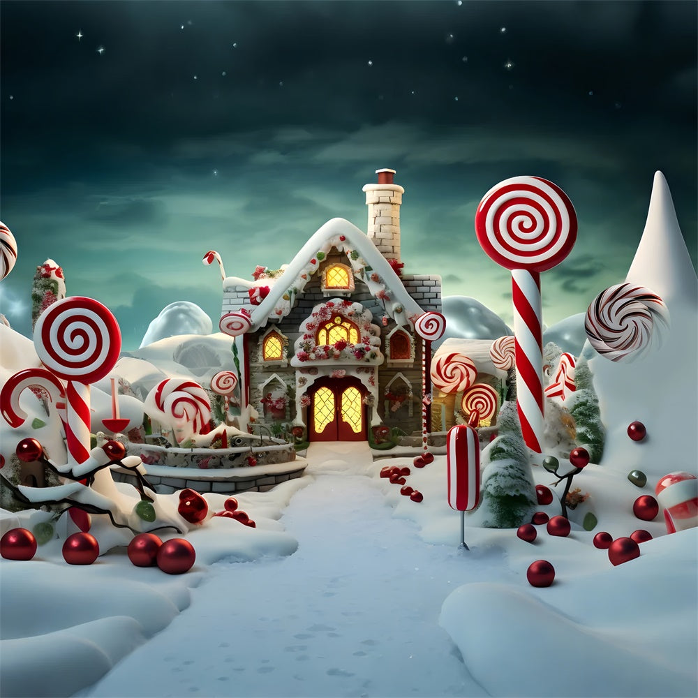 Christmas Gingerbread House Candy Dreamland Backdrop UK BRP8-133