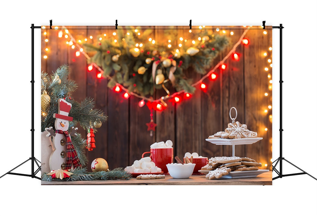 Warm Lights and Christmas Treats Backdrop UK BRP8-151