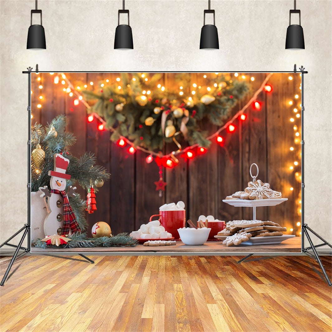 Warm Lights and Christmas Treats Backdrop UK BRP8-151