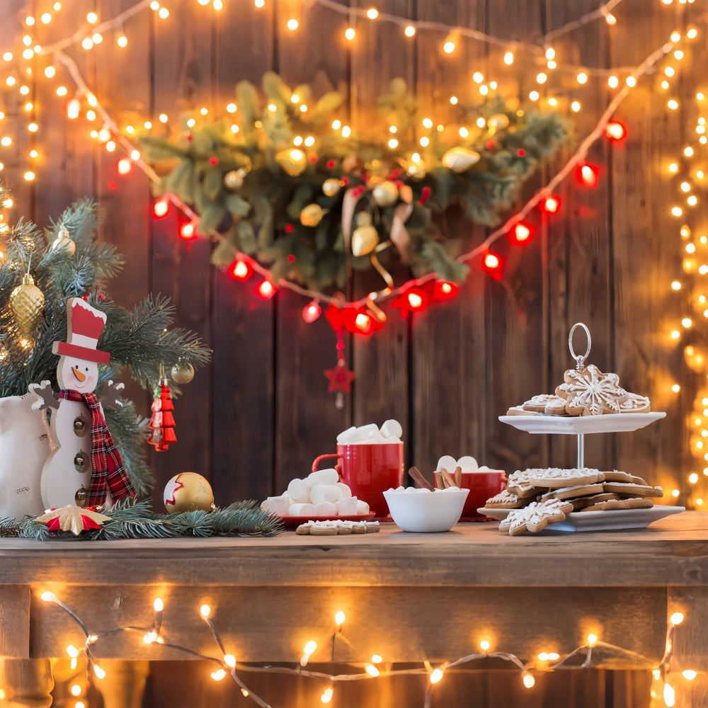 Warm Lights and Christmas Treats Backdrop UK BRP8-151