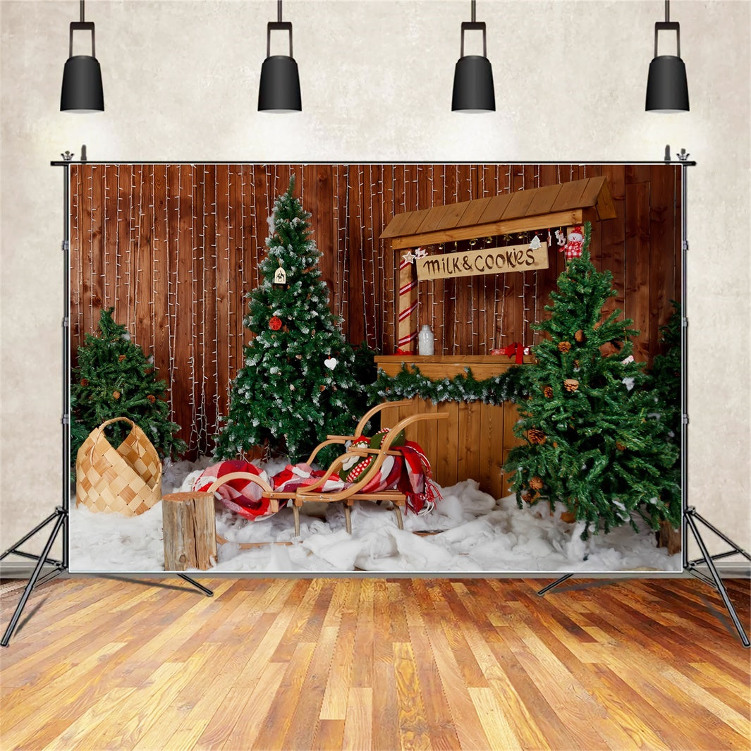 Cozy Cabin Christmas Market Backdrop UK BRP8-155