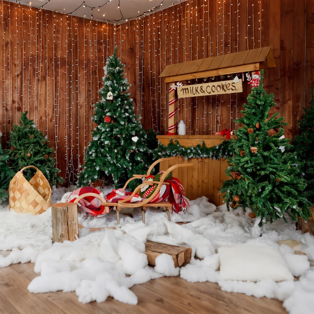 Cozy Cabin Christmas Market Backdrop UK BRP8-155