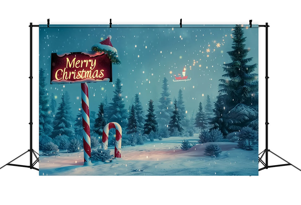 Magical Christmas Forest Scene Backdrop UK BRP8-16