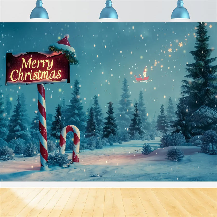 Magical Christmas Forest Scene Backdrop UK BRP8-16