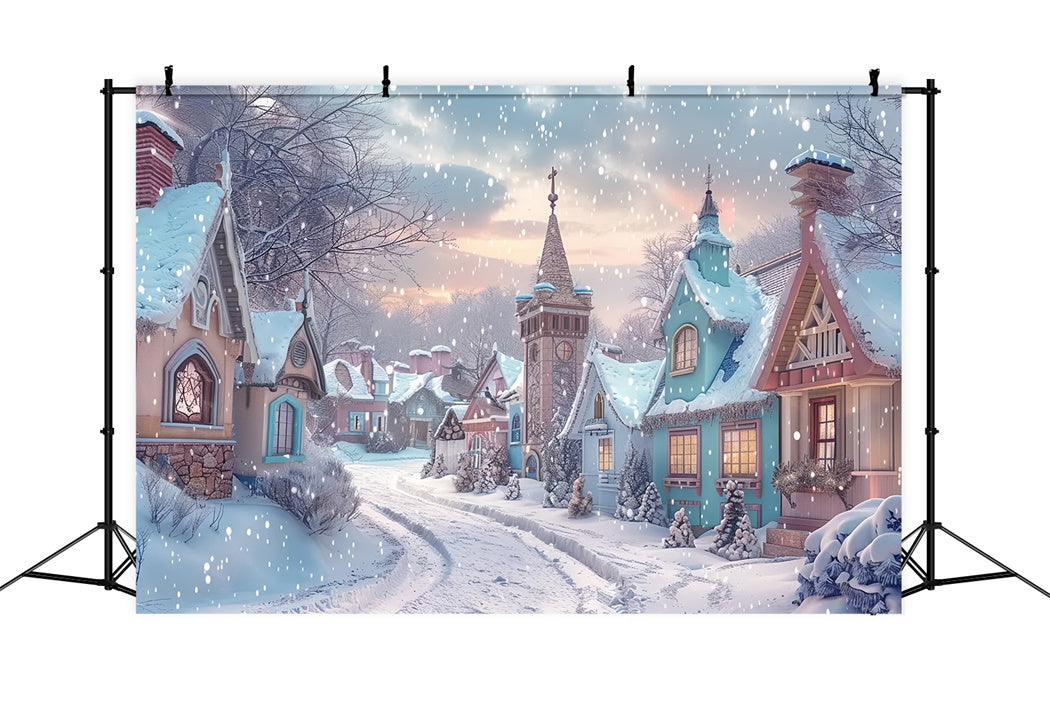 Christmas Fairy Tale Village Backdrop UK BRP8-17