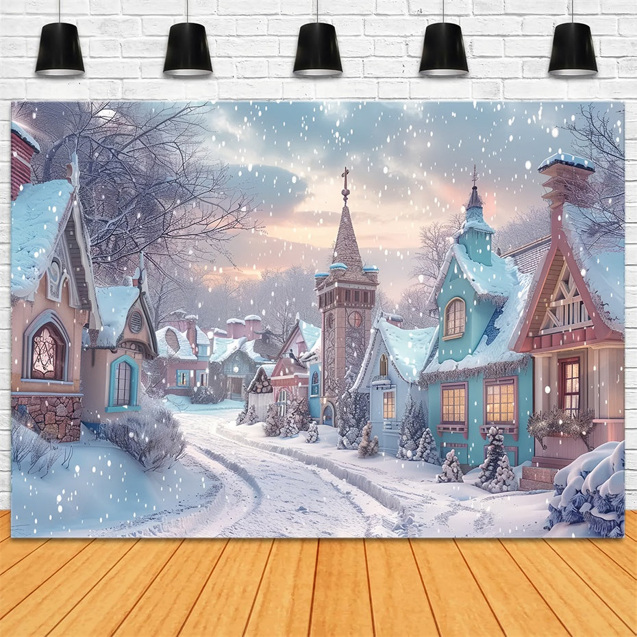 Christmas Fairy Tale Village Backdrop UK BRP8-17