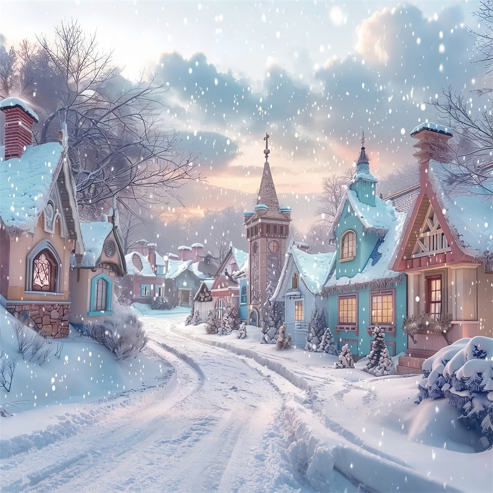 Christmas Fairy Tale Village Backdrop UK BRP8-17