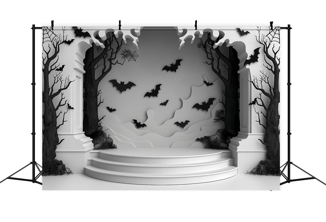 Haunted Forest with Bats Halloween Stage Backdrop BRP8-187