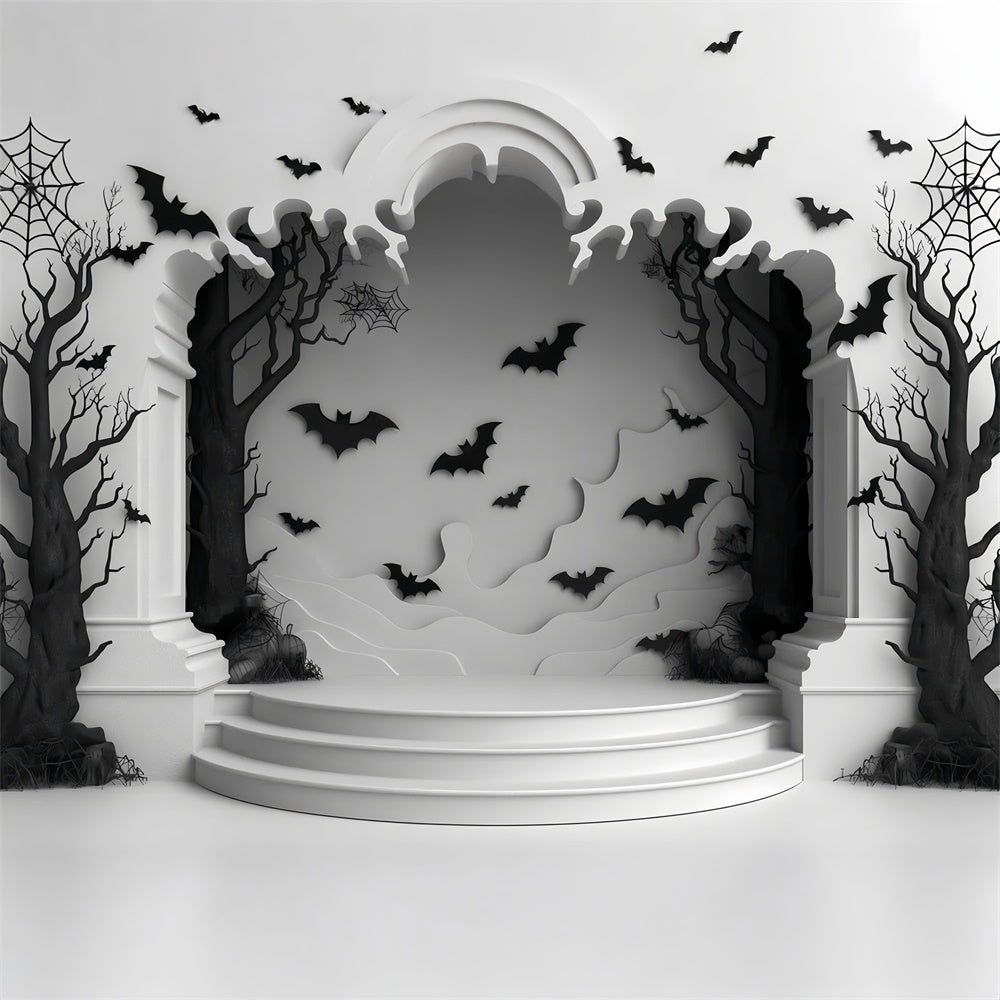 Haunted Forest with Bats Halloween Stage Backdrop BRP8-187