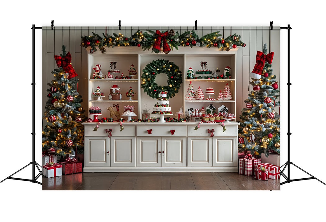 Christmas Gingerbread Bakery Scene Backdrop UK BRP8-20