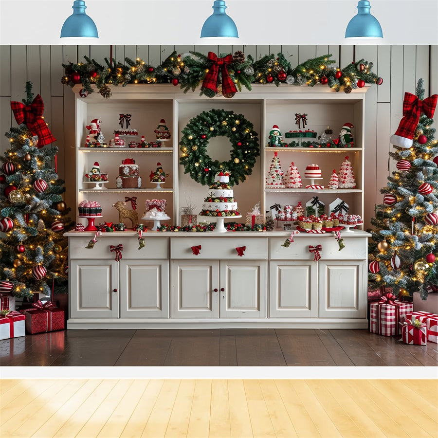 Christmas Gingerbread Bakery Scene Backdrop UK BRP8-20