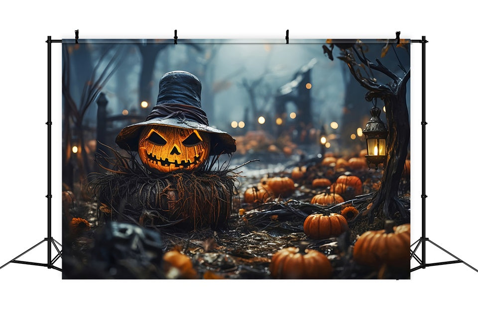 Halloween Pumpkin King in Haunted Woodland Backdrop UK BRP8-203