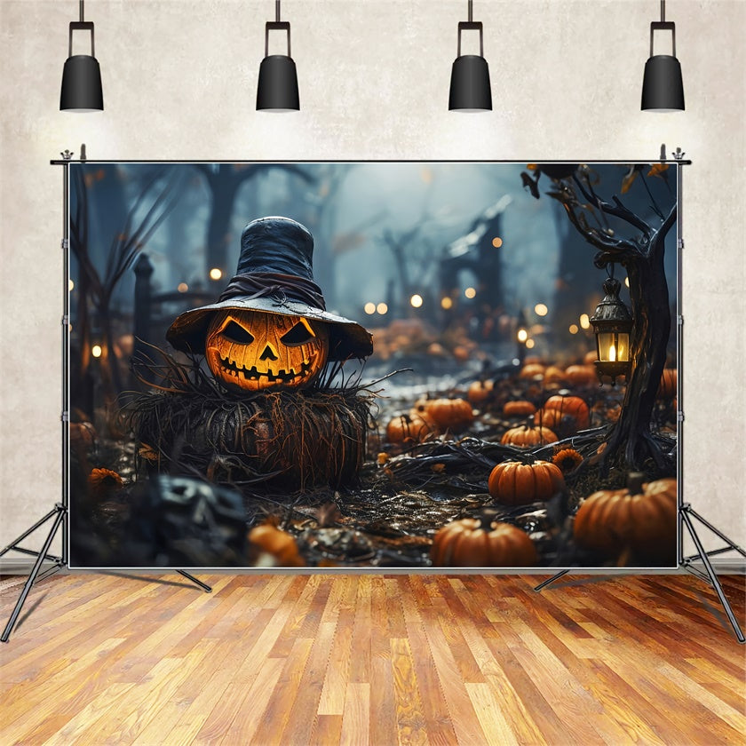 Halloween Pumpkin King in Haunted Woodland Backdrop UK BRP8-203