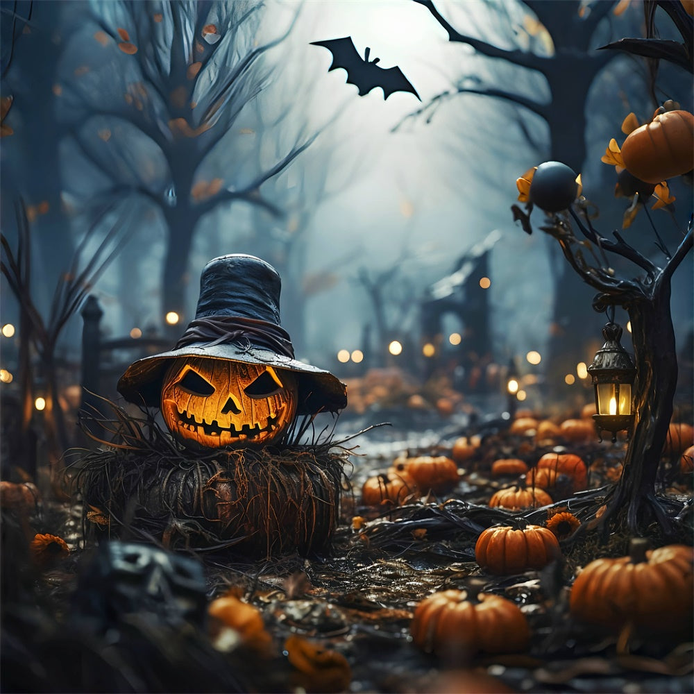 Halloween Pumpkin King in Haunted Woodland Backdrop UK BRP8-203