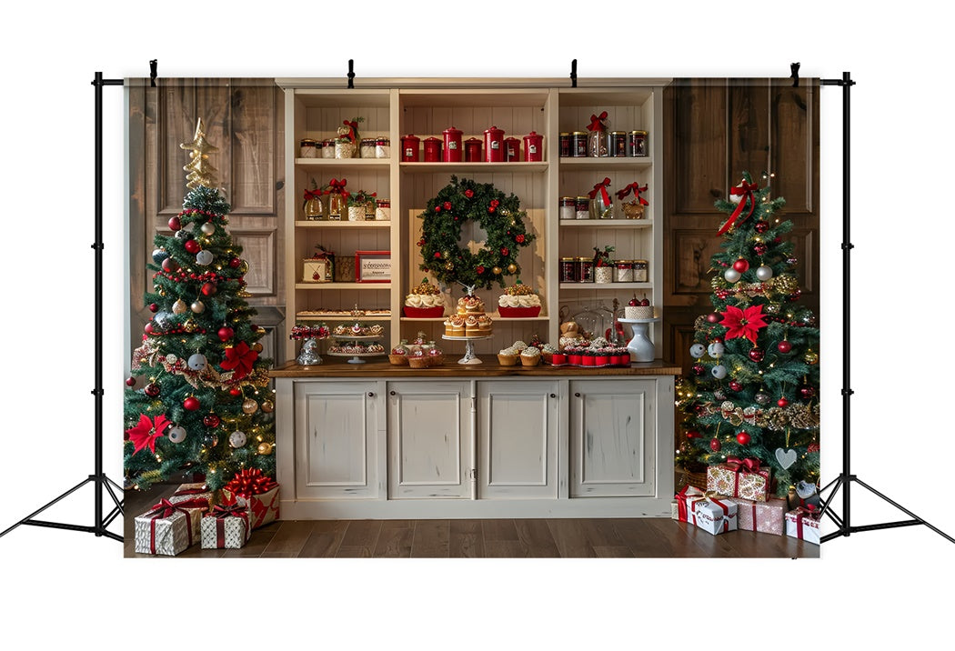 Christmas Gourmet Treats Display Backdrop UK BRP8-22