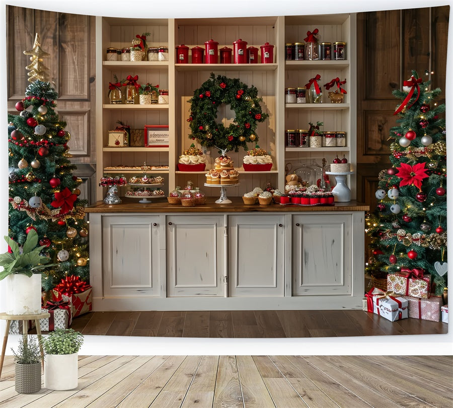 Christmas Gourmet Treats Display Backdrop UK BRP8-22