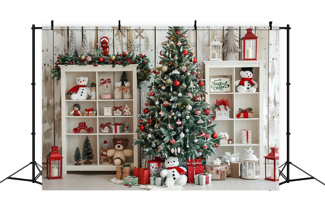 Christmas Holiday Toy Shelf Backdrop UK BRP8-24