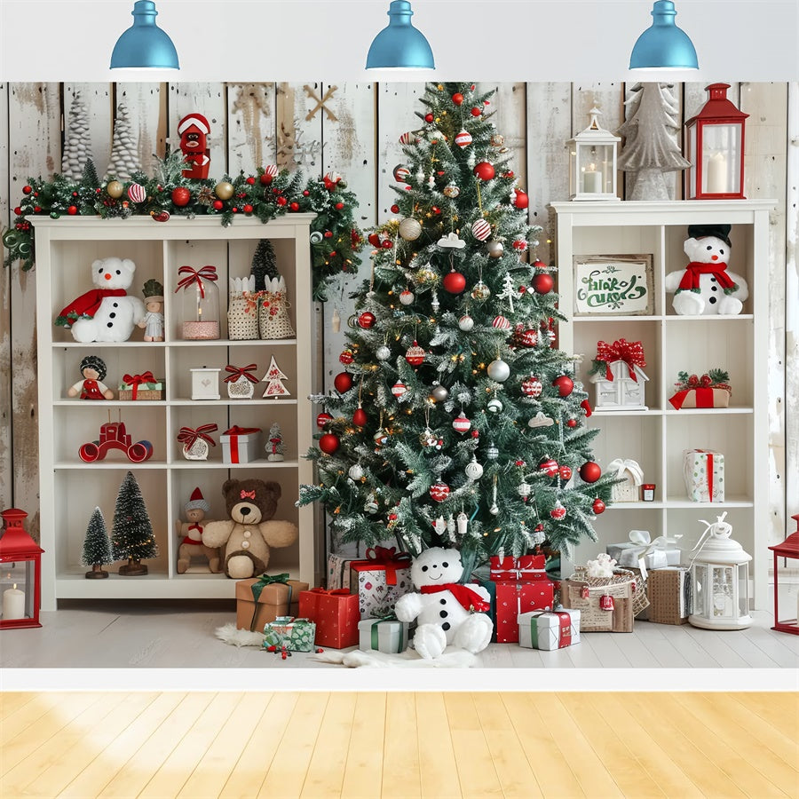 Christmas Holiday Toy Shelf Backdrop UK BRP8-24