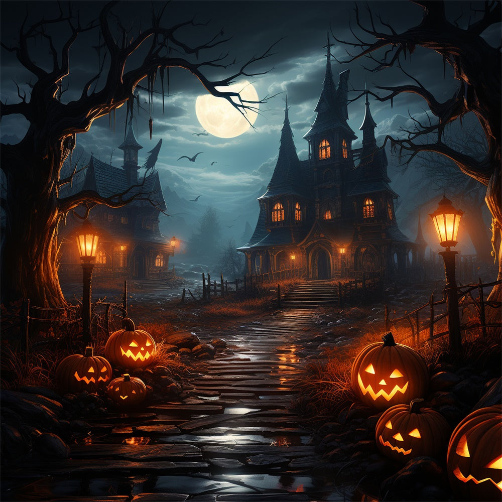 Sinister Pathway to Cursed House Halloween Backdrop UK BRP8-241