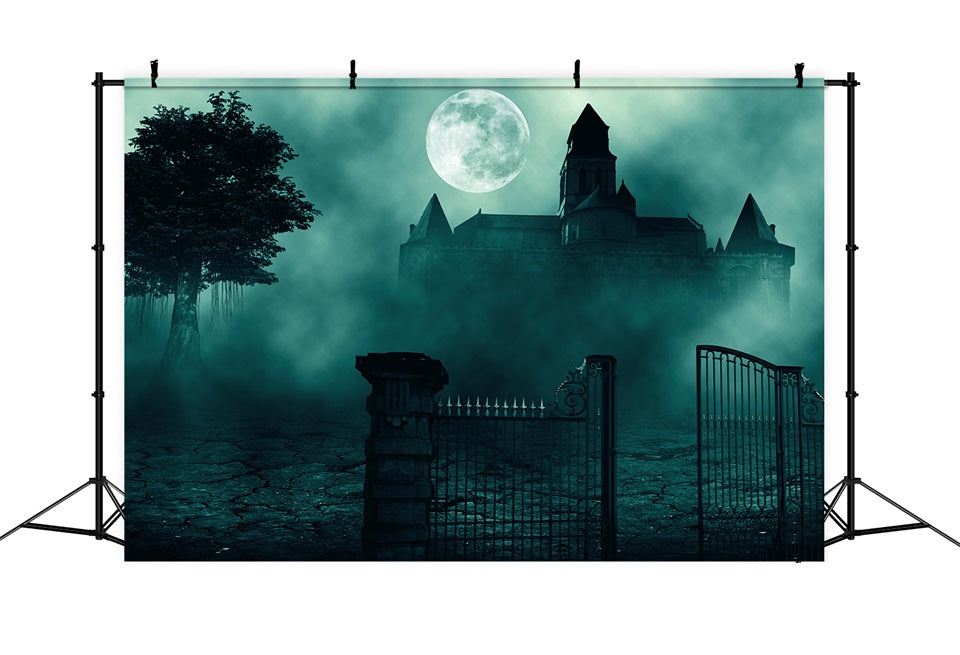 Sinister Castle Beyond the Gate Halloween Backdrop UK BRP8-247