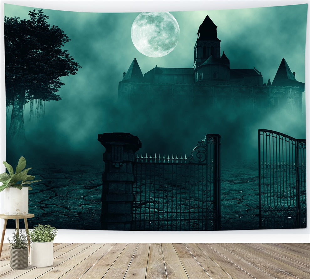 Sinister Castle Beyond the Gate Halloween Backdrop UK BRP8-247