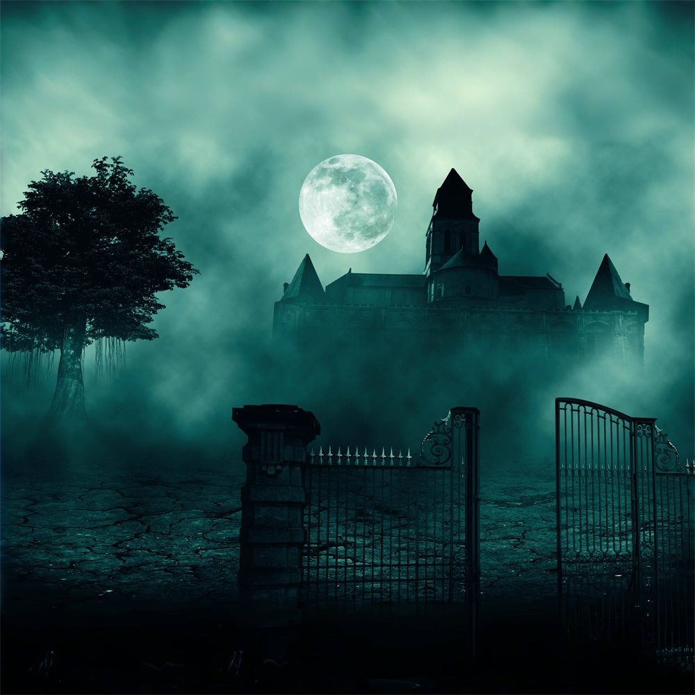 Sinister Castle Beyond the Gate Halloween Backdrop UK BRP8-247