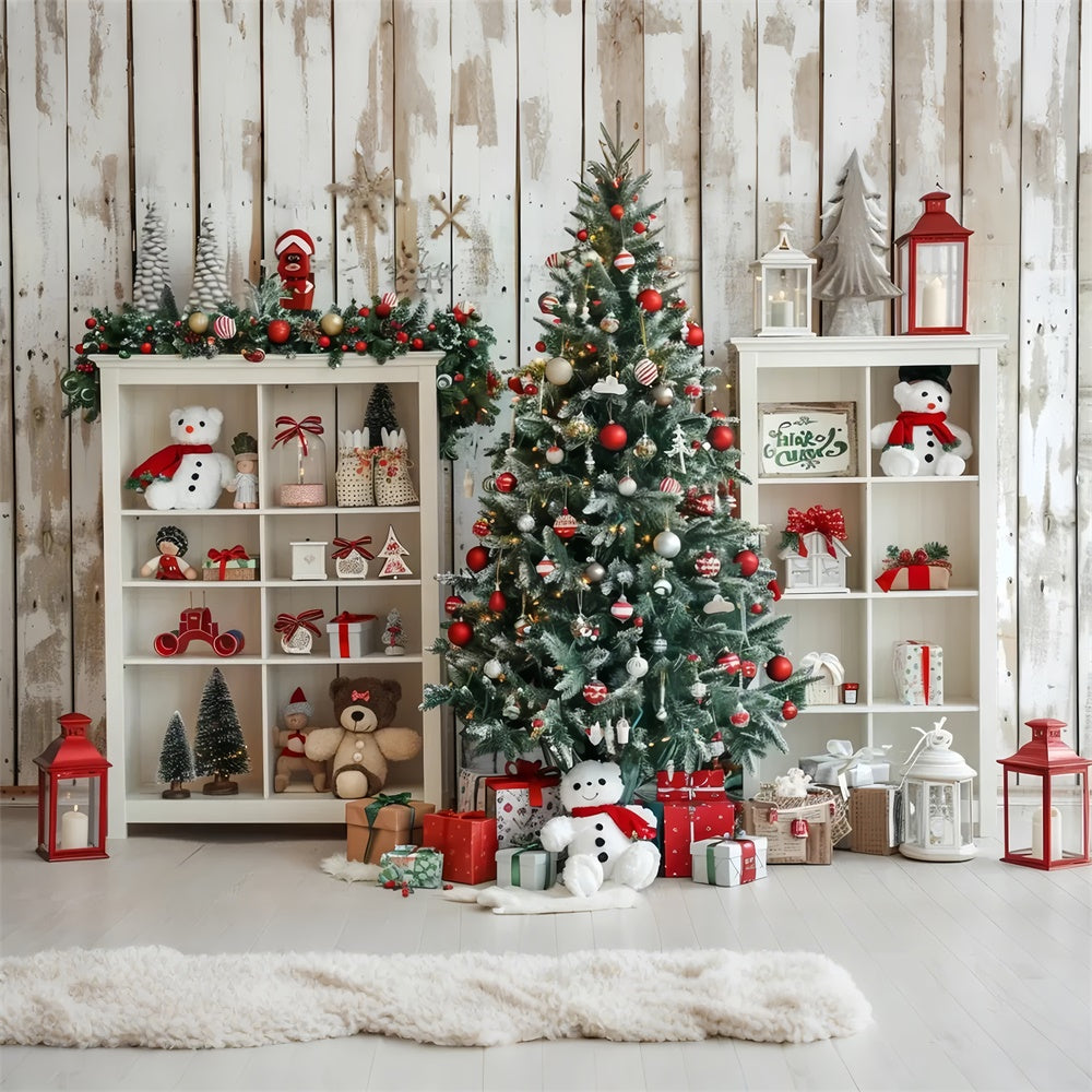 Christmas Holiday Toy Shelf Backdrop UK BRP8-24