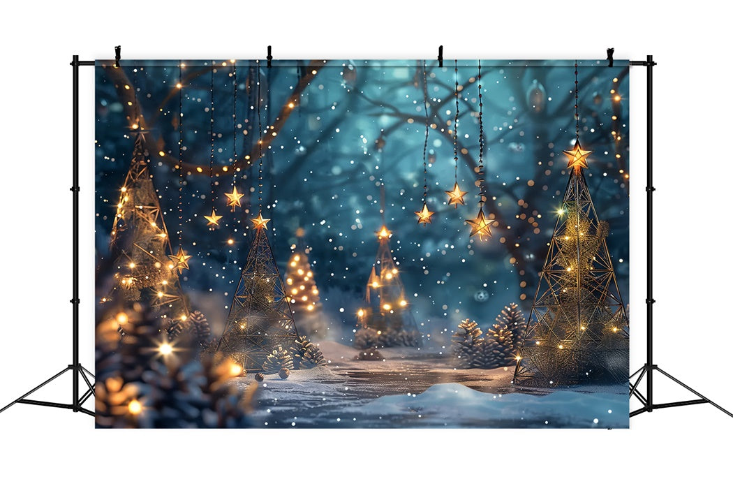 Christmas Enchanted Forest Lights Backdrop UK BRP8-25