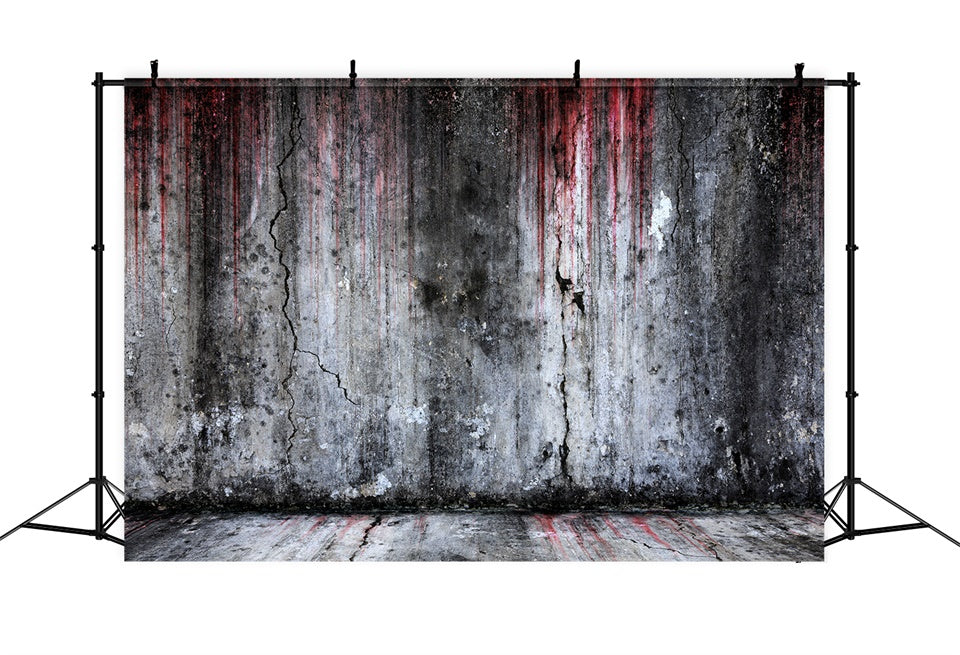 Distressed Bloodied Wall Halloween Photography Backdrop UK BRP8-270