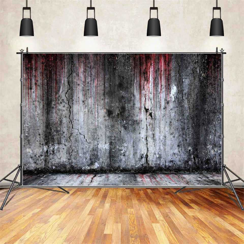 Distressed Bloodied Wall Halloween Photography Backdrop UK BRP8-270