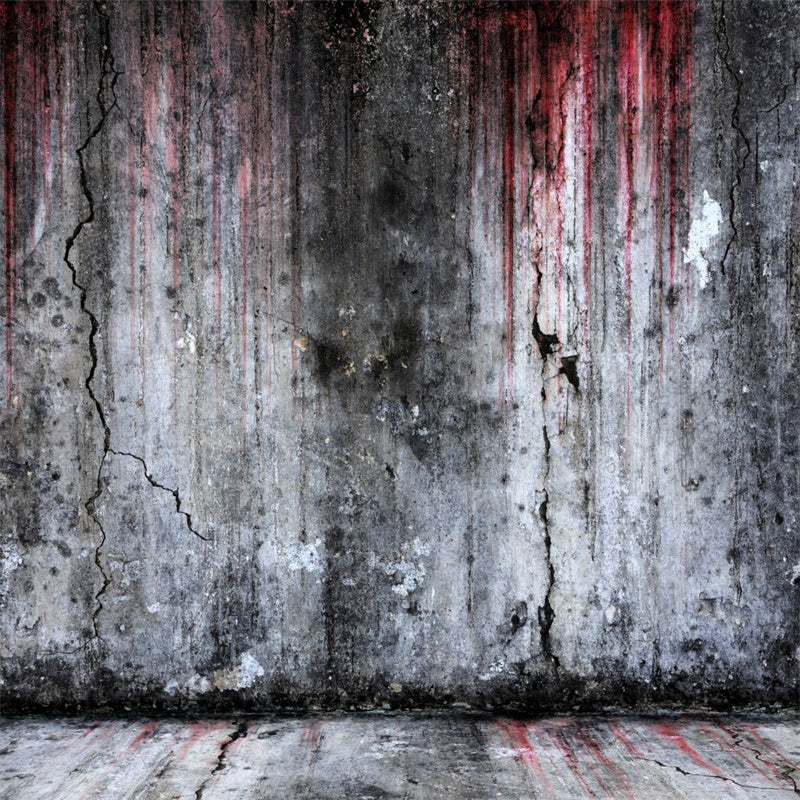 Distressed Bloodied Wall Halloween Photography Backdrop UK BRP8-270