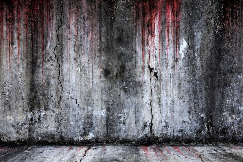 Distressed Bloodied Wall Halloween Photography Backdrop UK BRP8-270