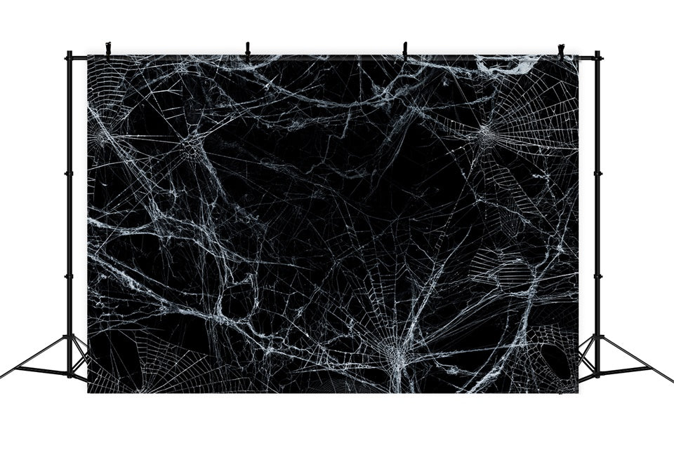 Chilling Spider Web Halloween Scene Backdrop UK BRP8-272