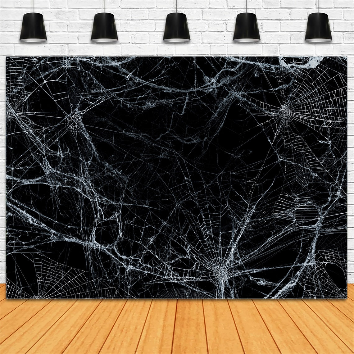 Chilling Spider Web Halloween Scene Backdrop UK BRP8-272