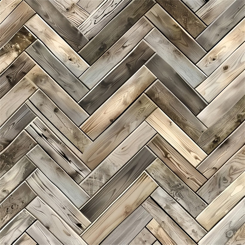 Classic Wooden Herringbone Floor Backdrop UK BRP8-289