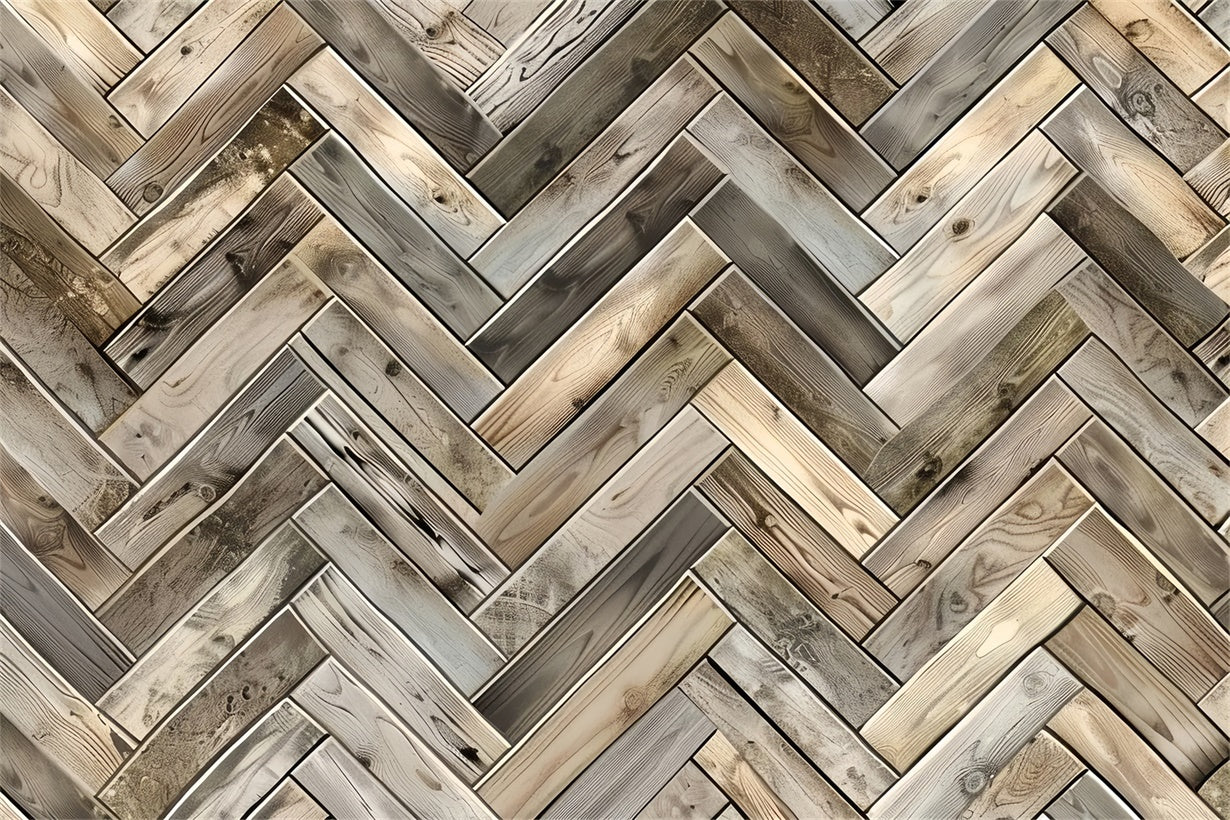 Classic Wooden Herringbone Floor Backdrop UK BRP8-289