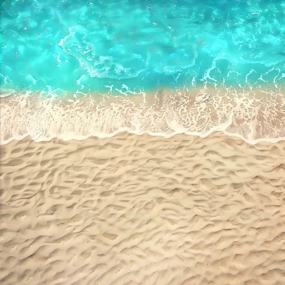 Turquoise Waters and Sandy Shores Floor Backdrop UK BRP8-290