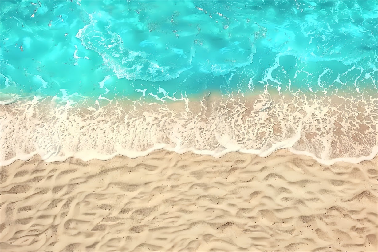 Turquoise Waters and Sandy Shores Floor Backdrop UK BRP8-290