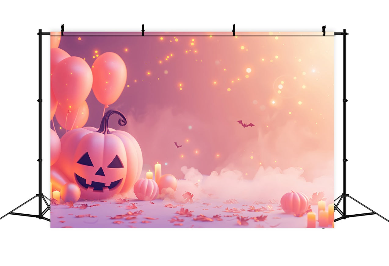 Dreamy Halloween Pumpkins and Bats Backdrop BRP8-334