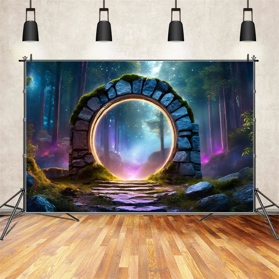 Mystical Gateway to Fantasy World Halloween Backdrop BRP8-338