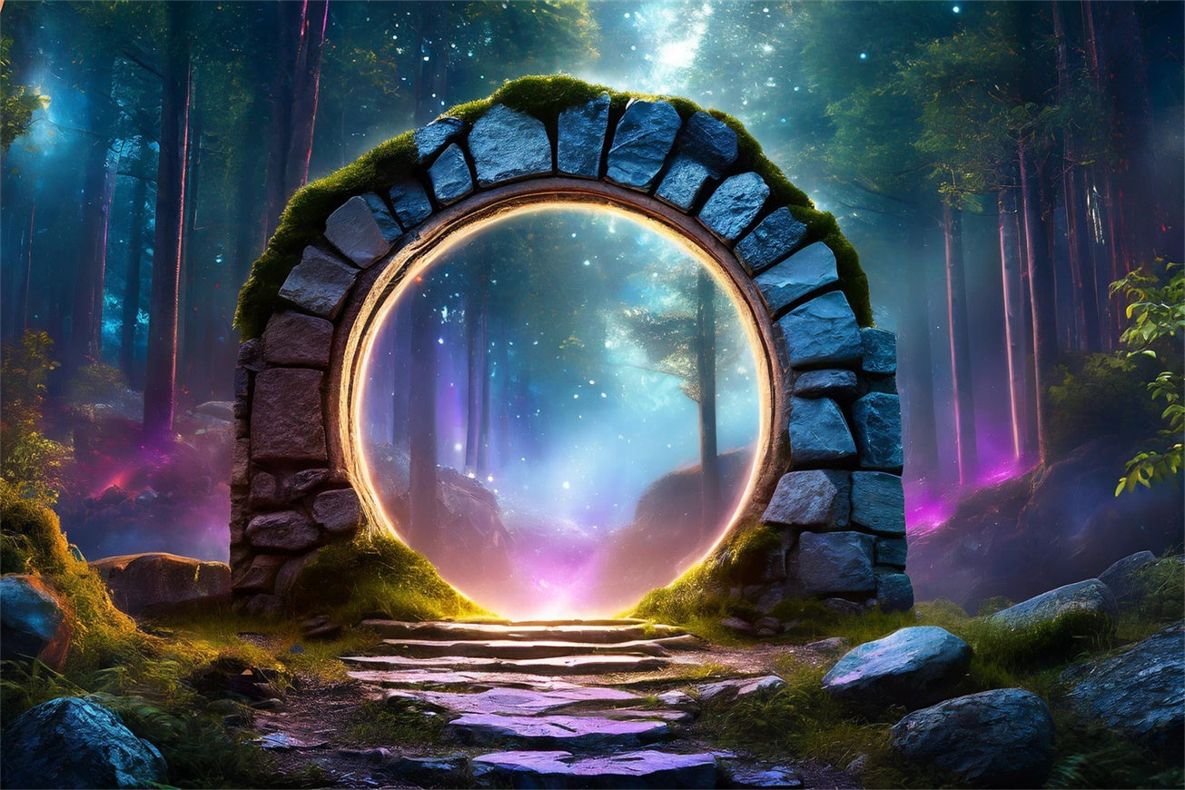 Mystical Gateway to Fantasy World Halloween Backdrop BRP8-338