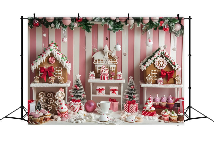 Christmas Pink Candy Wonderland Backdrop UK BRP8-42