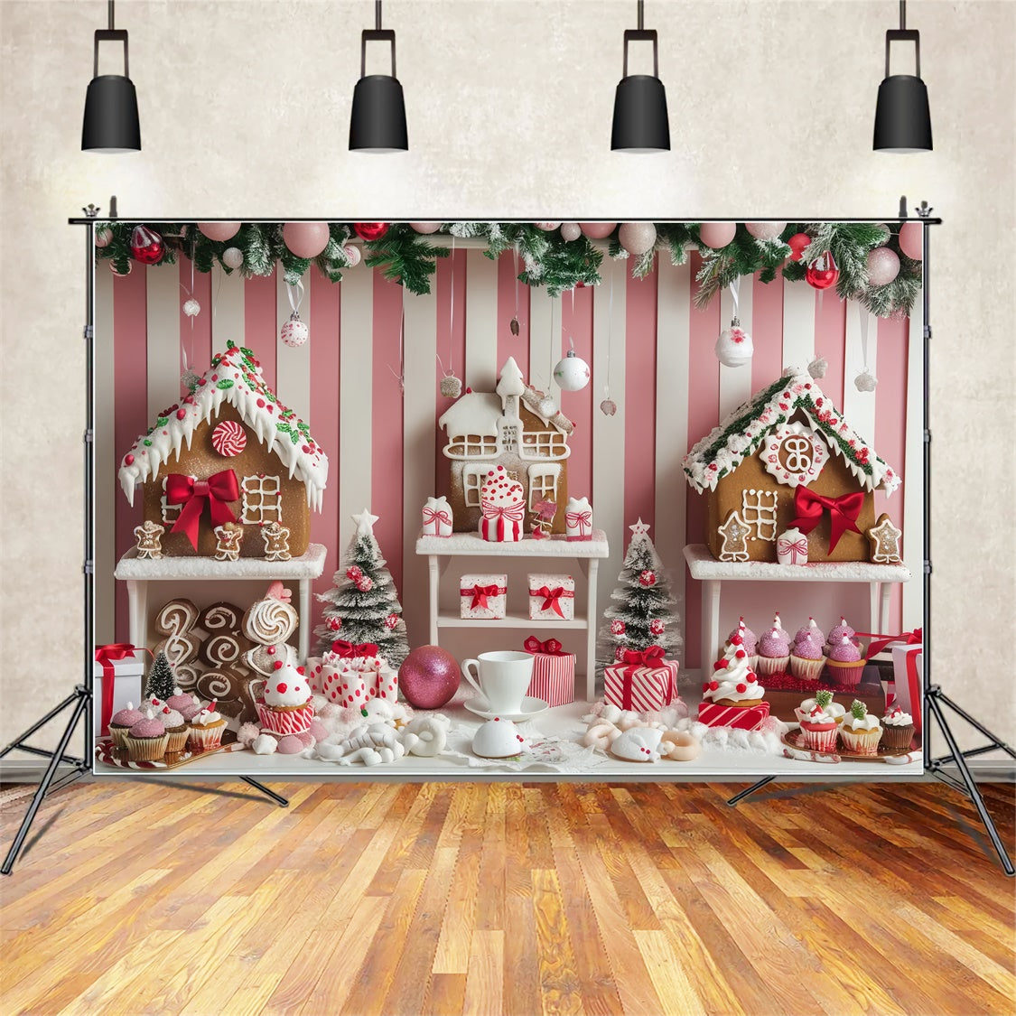 Christmas Pink Candy Wonderland Backdrop UK BRP8-42