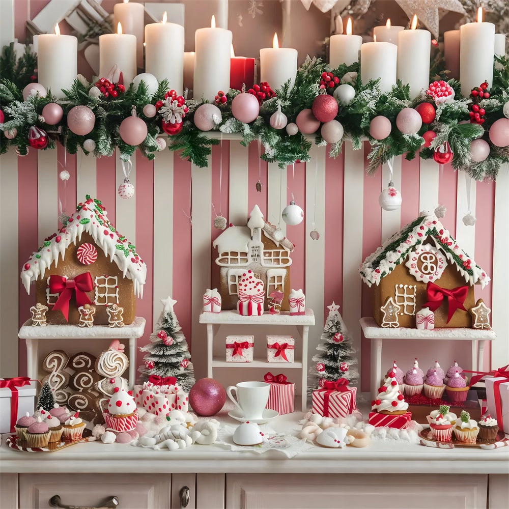 Christmas Pink Candy Wonderland Backdrop UK BRP8-42