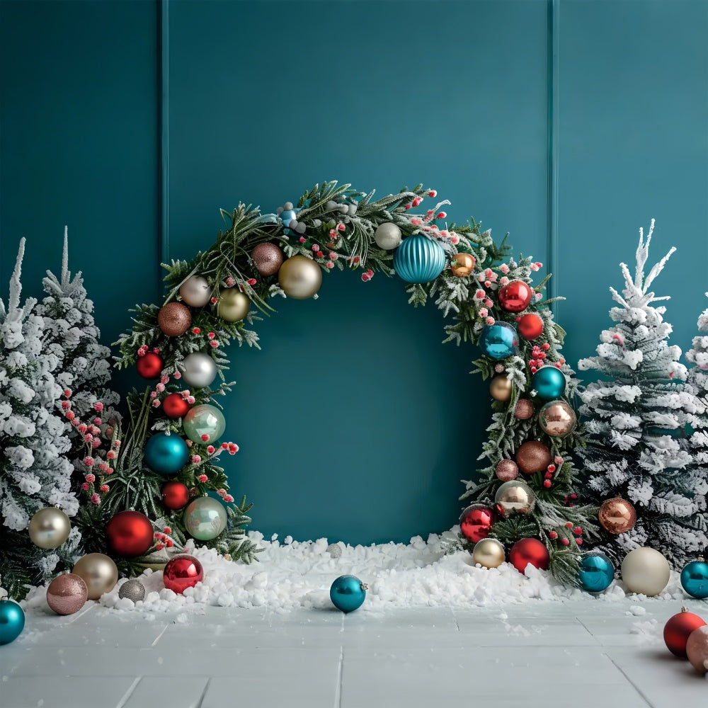 Sparkling Christmas Ornament Arch Backdrop UK BRP8-4