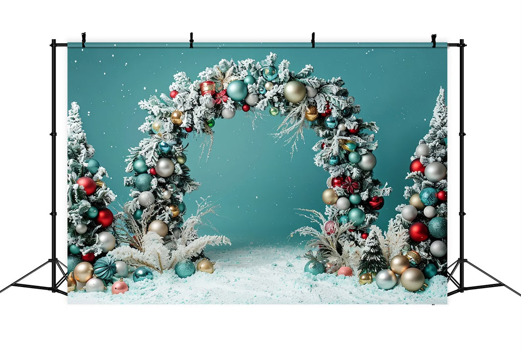 Elegant Christmas Ornament Arch Backdrop UK BRP8-5