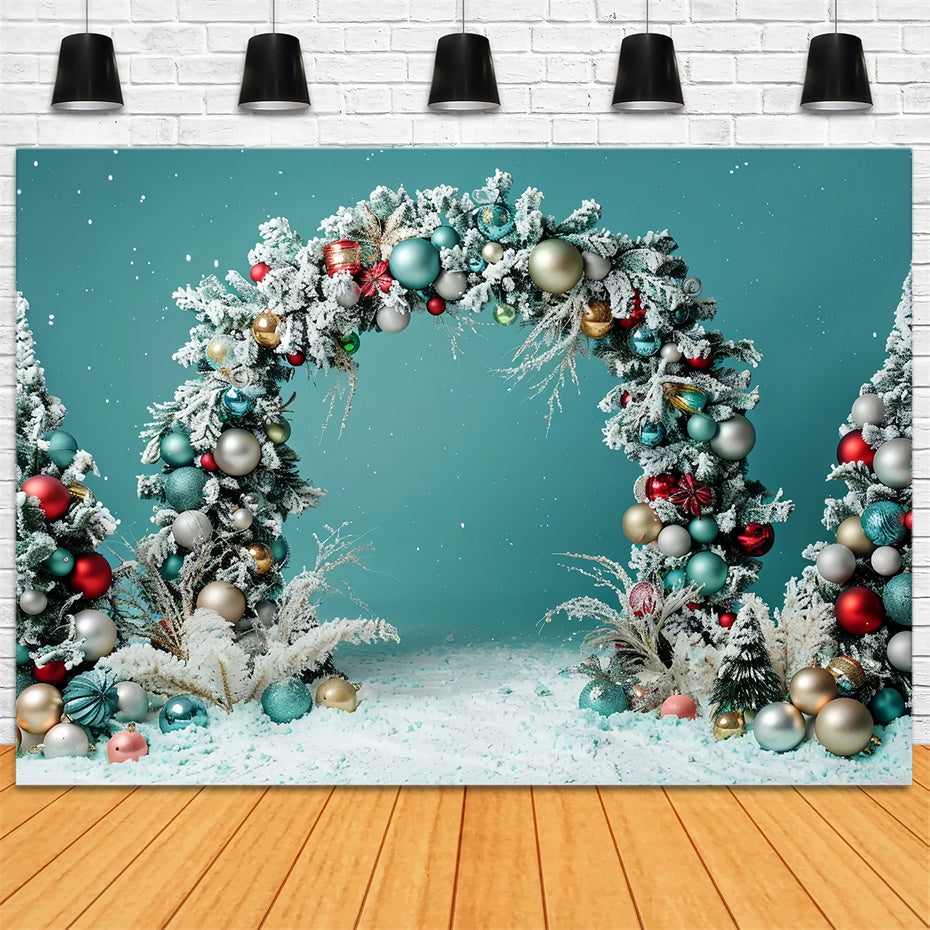 Elegant Christmas Ornament Arch Backdrop UK BRP8-5