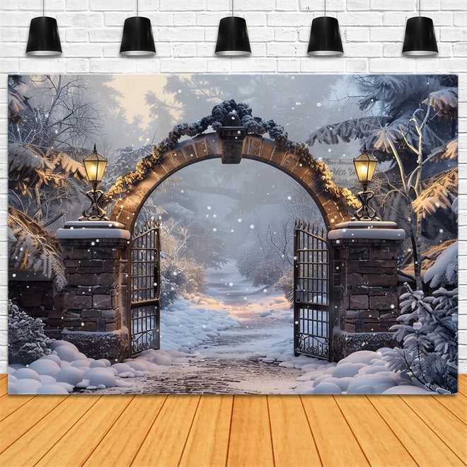 Christmas Winter Forest Gateway Backdrop UK BRP8-60