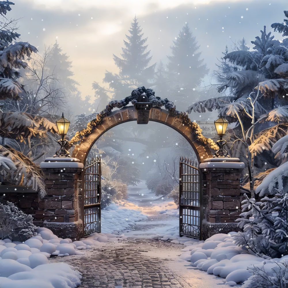 Christmas Winter Forest Gateway Backdrop UK BRP8-60